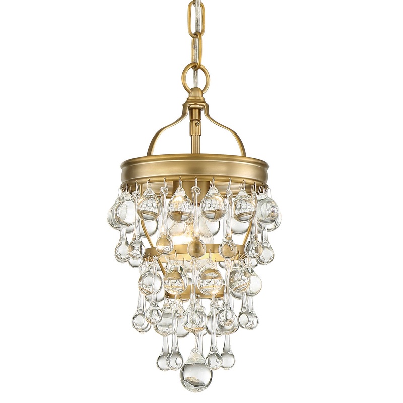Crystorama 131-VG Calypso One Light Mini Chandelier Vibrant Gold