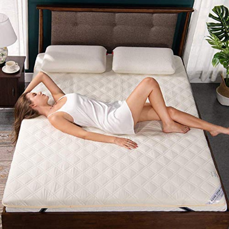 Floor Mattress Futon Mattress,Breathable Fold Futon,Thick Mattress,Double Japanese Sleeping Pad,Soft Futon Floor Mattress,Foldable Roll Up Floor Mattress/off/White / 120x200cm
