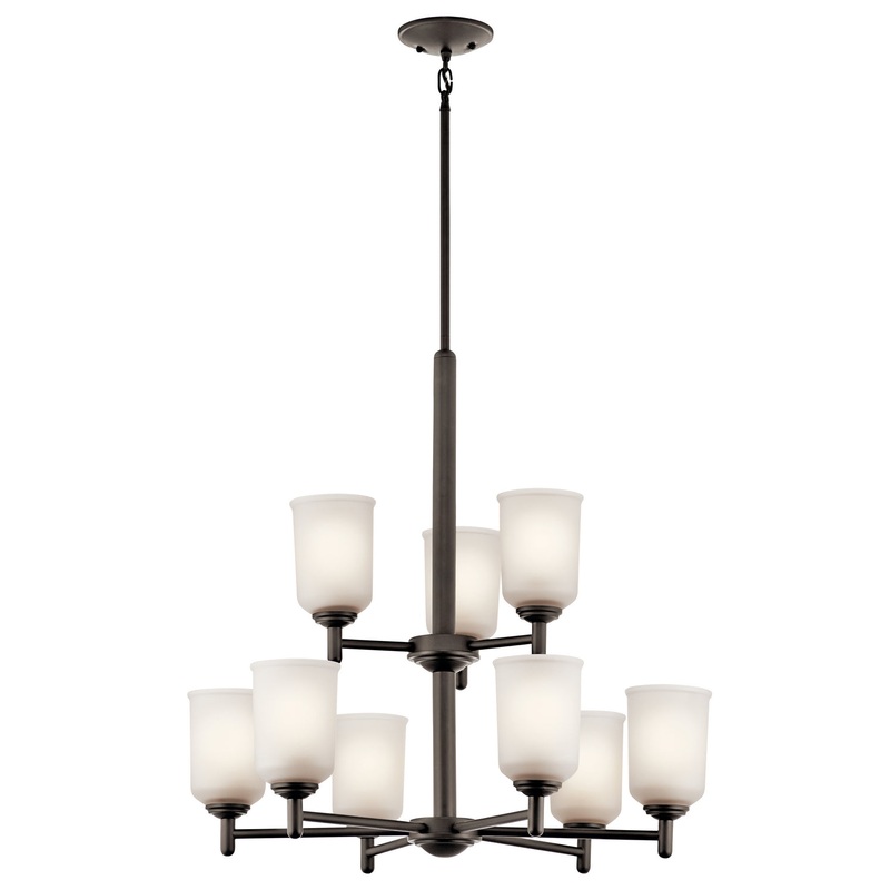 Kichler 43672OZ Nine Light Chandelier, Olde Bronze