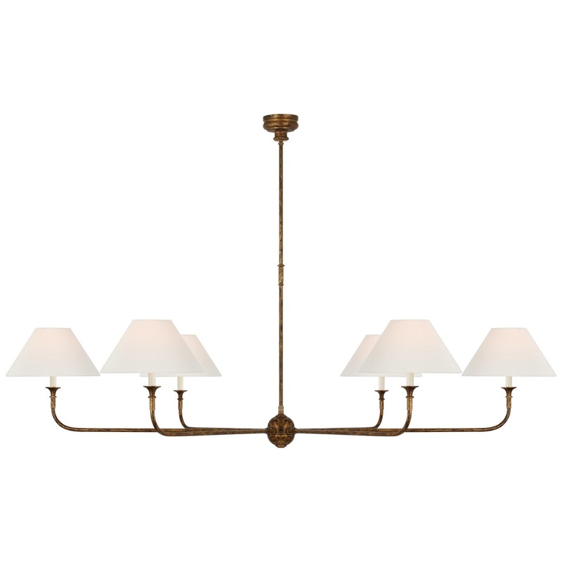 LED Chandelier from the Piaf Collection in Antique Gild Finish by Visual Comfort Signature