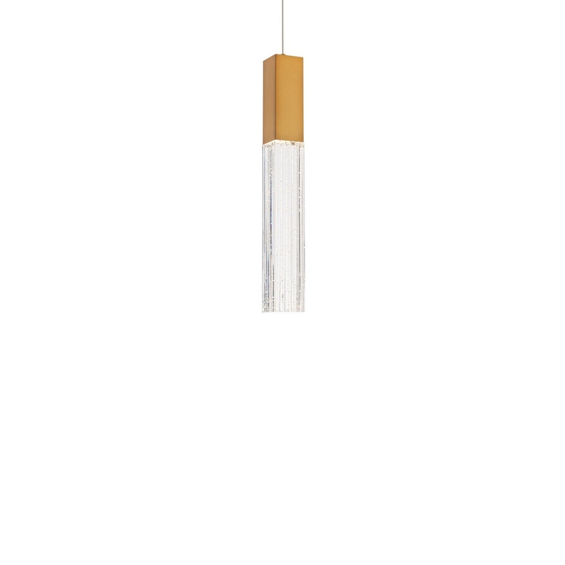 LED Mini Pendant from the Cinema Collection in Aged Brass Finish by Modern Forms