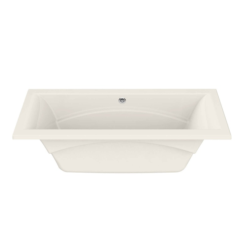 MAAX 101270-054-007 Optik 7236 Acrylic Undermount Center Drain Hydrofeel Bathtub in Biscuit