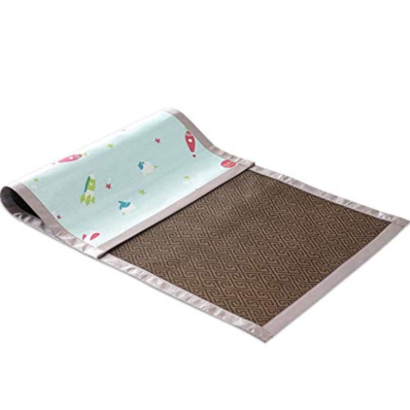 MBY Materassino in bamb, Bambino Bambini Doppia Faccia Stuoia Scuola Materna Pisolino Sedili in Rattan, pu Essere Personalizzato (Size : 55130cm)