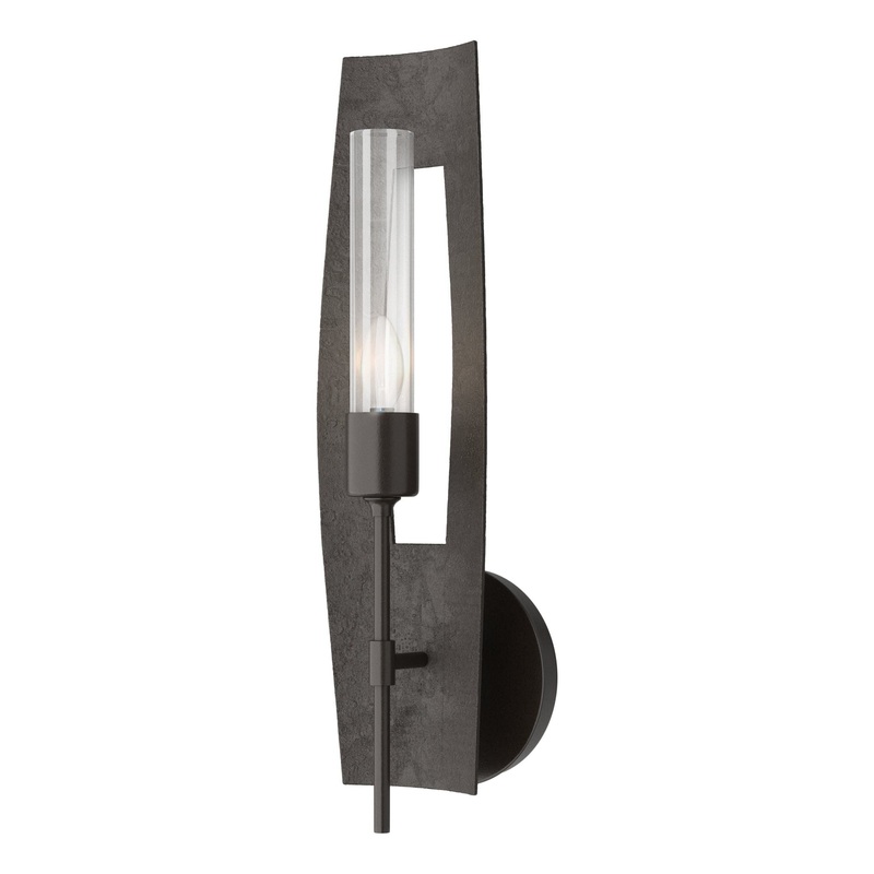Passage 1-Light Sconce Oil Rubbed Bronze Clear Glass (ZM)