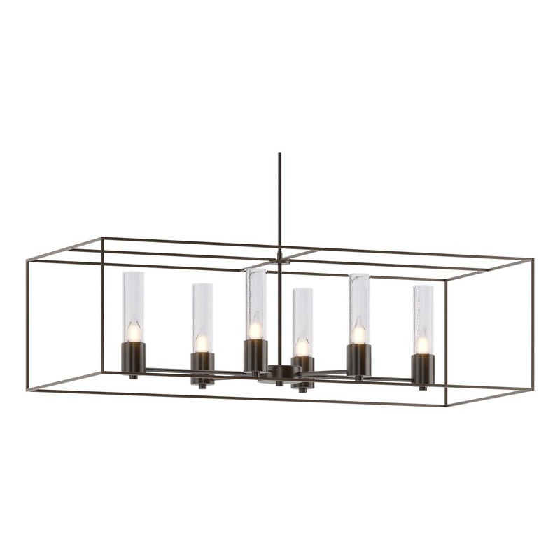 Portico Pendant Oil Rubbed Bronze Bronze Seeded Clear Glass (II)