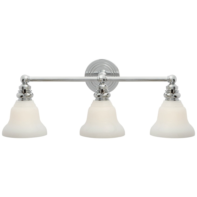 Three Light Wall Sconce from the Boston Collection in Polished Nickel Finish by Visual Comfort Signature