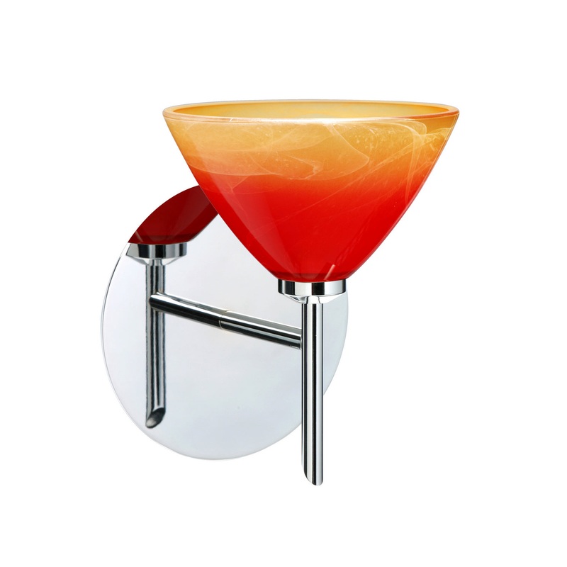 Besa 1SW-1743SL-CR Domi One Light Wall Sconce Chrome