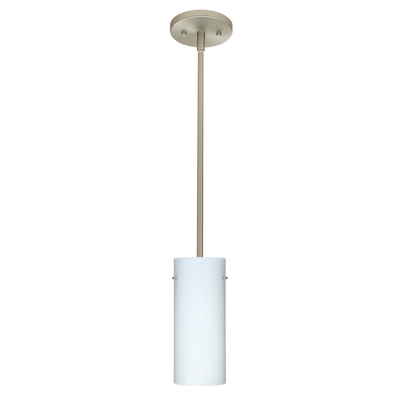Besa 1TT-412307-LED-SN Stilo One Light Pendant Satin Nickel