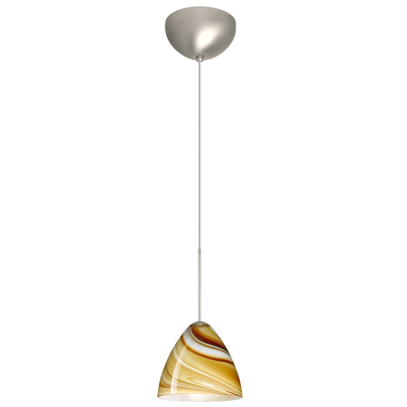 Besa 1XC-1779HN-LED-SN Mia One Light Pendant Satin Nickel