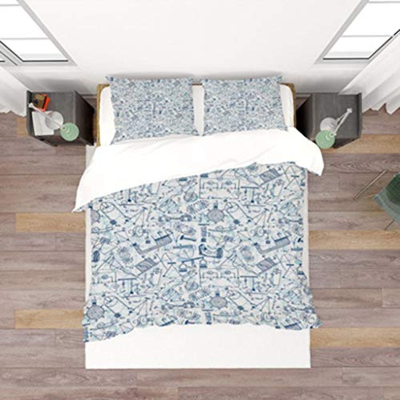 DEWUFAFA Set da biancheria da letto completa per bambini, tazza di caff, copripiumino in cotone, letto matrimoniale medio, set da copripiumino a 3 pezzi, set di biancheria da letto a doppia faccia pe