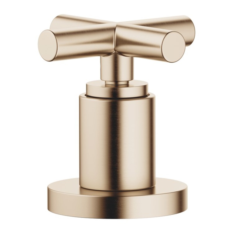 Diverter Trim TARA Two-Way Brushed Champagne 1 Cross ADA for Deck Mount Tub