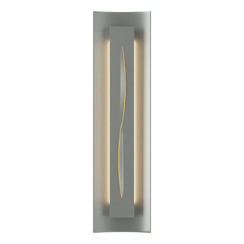 Gallery Sconce Vintage Platinum Amber Glass (FF)