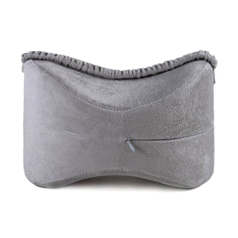 Grey Ergonomic Memory Foam Knee Pillow for Side Sleepers – Leg Positioner for Sciatica, Back, Hip & Joint Pain Relief