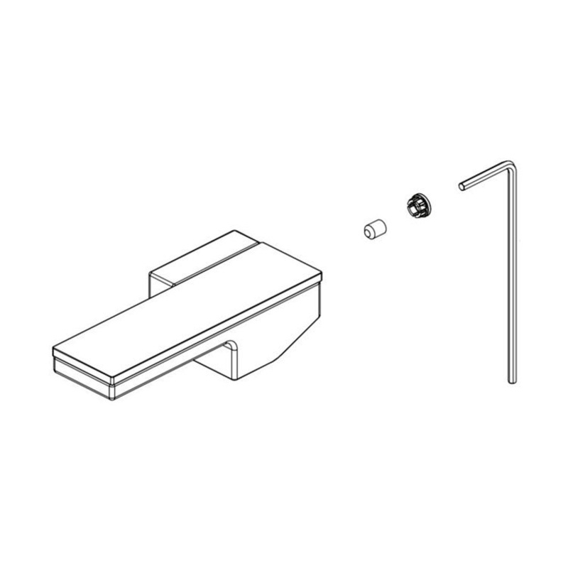 Handle Kit Frank Lloyd Wright Zinc 1 Lever Brilliance Luxe Nickel for Lavatory