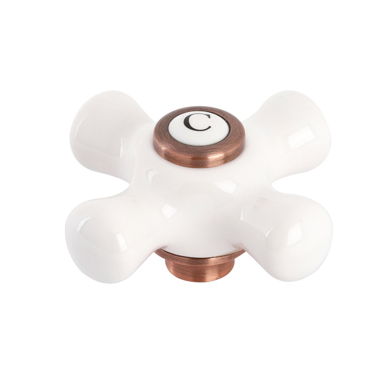 KSH322PXACC Cold Porcelain Cross Handle, Antique Copper