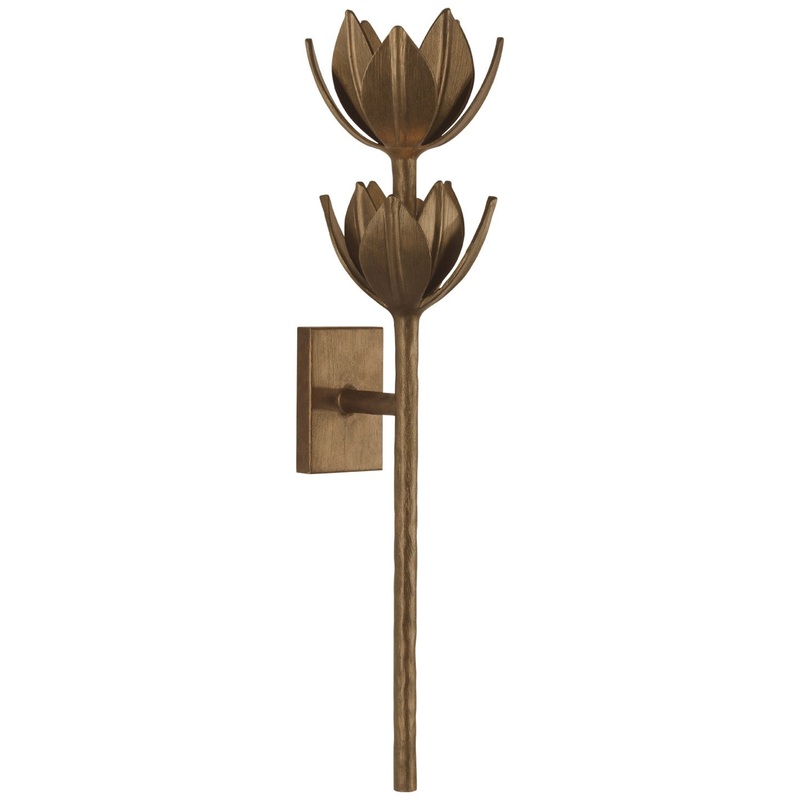 LED Wall Sconce from the Alberto Collection in Antique Bronze Leaf Finish by Visual Comfort Signature