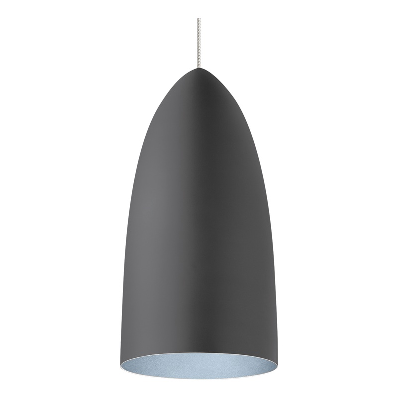Mini Signal Pendant FreeJack Satin Nickel and Rubberized Gray/Blue LED Bulb(s) included