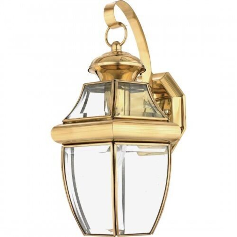 Quoizel NY8316B Newbury Outdoor wall plsh brss 1l Outdoor Lantern