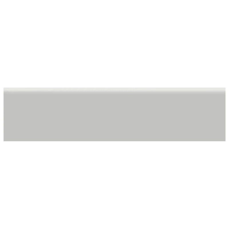2″ x 8″ Soho Loft Grey Glossy Glazed Ceramic Bullnose 2″ x 8″