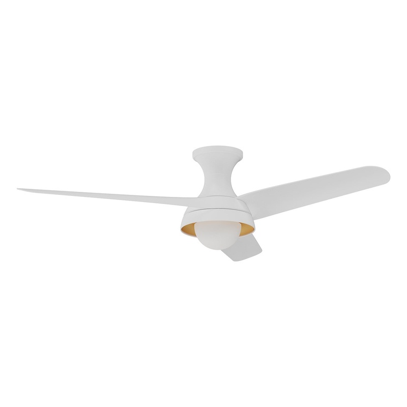 54″Ceiling Fan from the Rubio Collection in Matte Black|White Finish by Alora