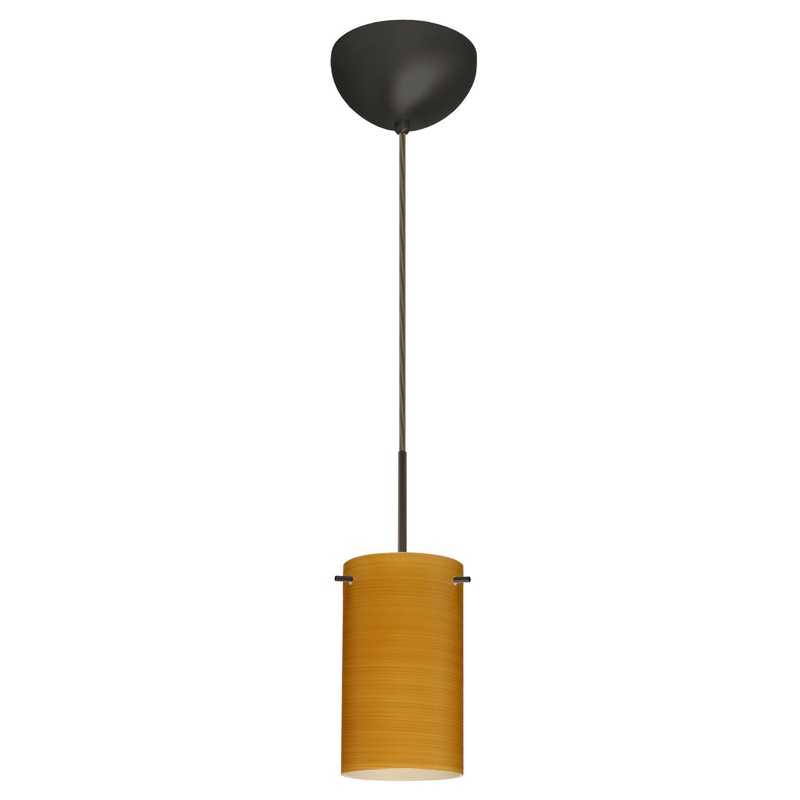 Besa 1BC-4404OK-HAL-BR Stilo One Light Pendant Bronze