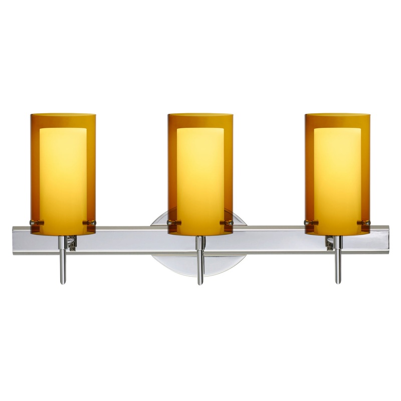 Besa 3SW-G44007-CR Pahu Three Light Wall Sconce Chrome (Discontinued)