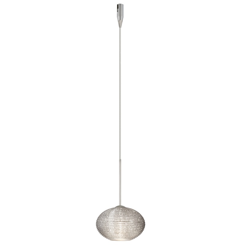 Besa RXP-5612GL-SN Lasso One Light Pendant Satin Nickel