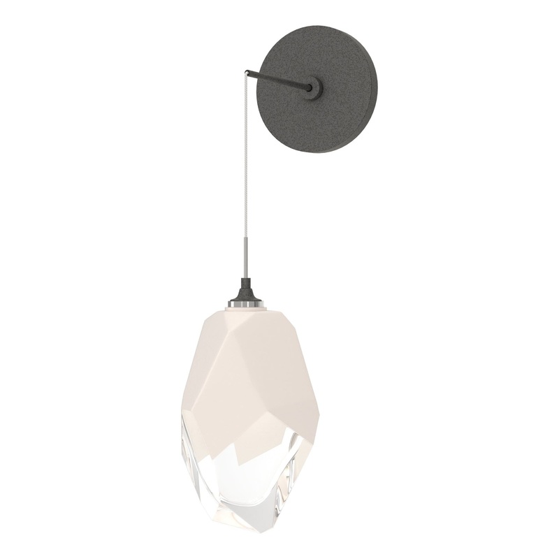 Chrysalis Large Low Voltage Sconce Natural Iron White Crystal (WP)