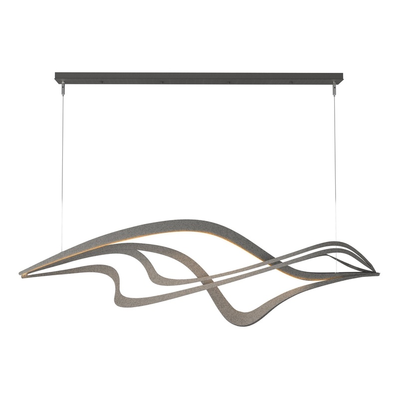 Crossing Waves LED Pendant Natural Iron