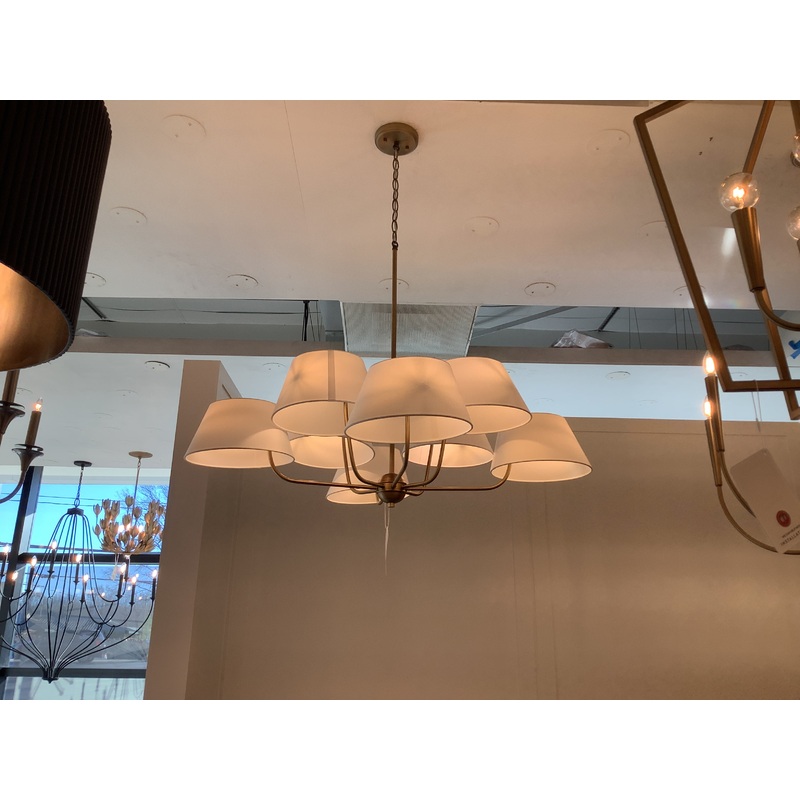 Eight Light Chandelier from the Welsley Collection in Aged Brass Finish by Capital Lighting (Clearance Display, Final Sale)