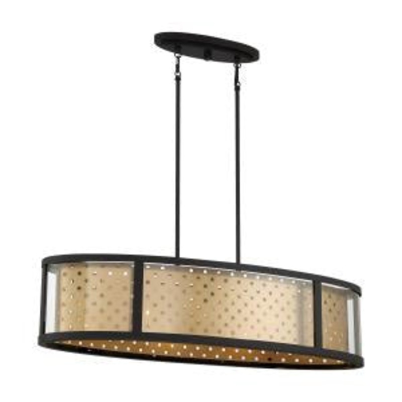Five Light Island Pendant from the Grado Collection in Gold Finish by Eurofase