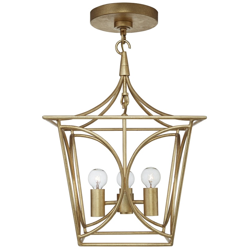 Four Light Mini Lantern from the Cavanagh Collection in Gild Finish by Visual Comfort Signature