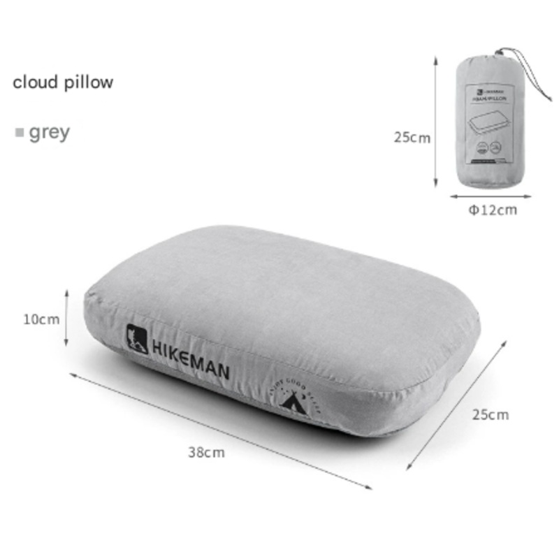 Grey Ergonomic Memory Foam Travel Pillow for Neck Support – Portable & Compact for Camping, Flights, and Napping