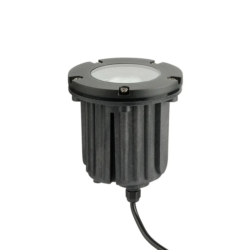 In-Ground MR16 with Trim 12V Drop-In Fixture Black Brass