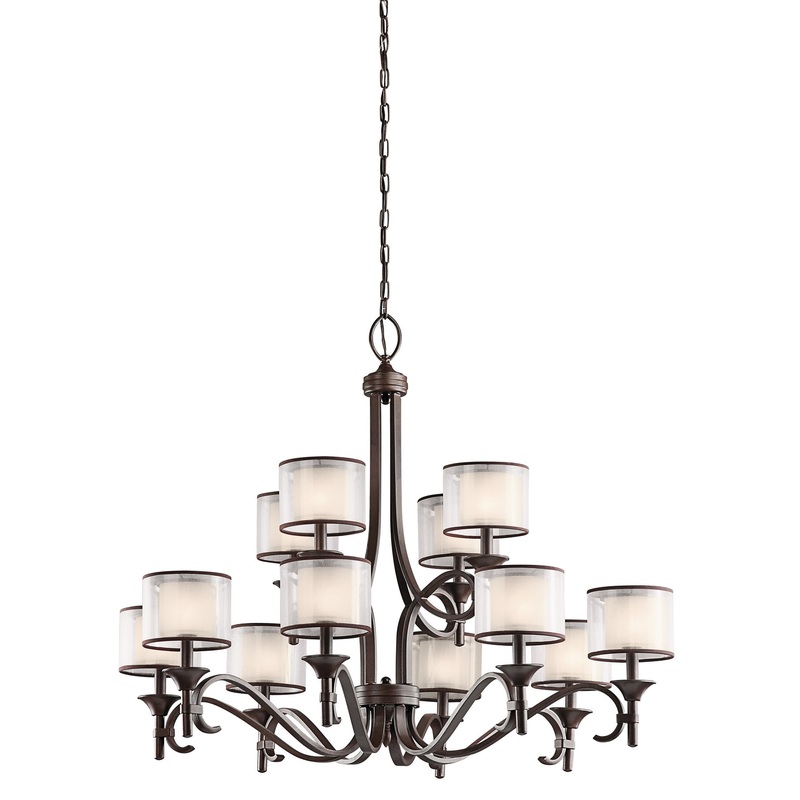 Kichler 42383MIZ 12 Light Chandelier, Mission Bronze