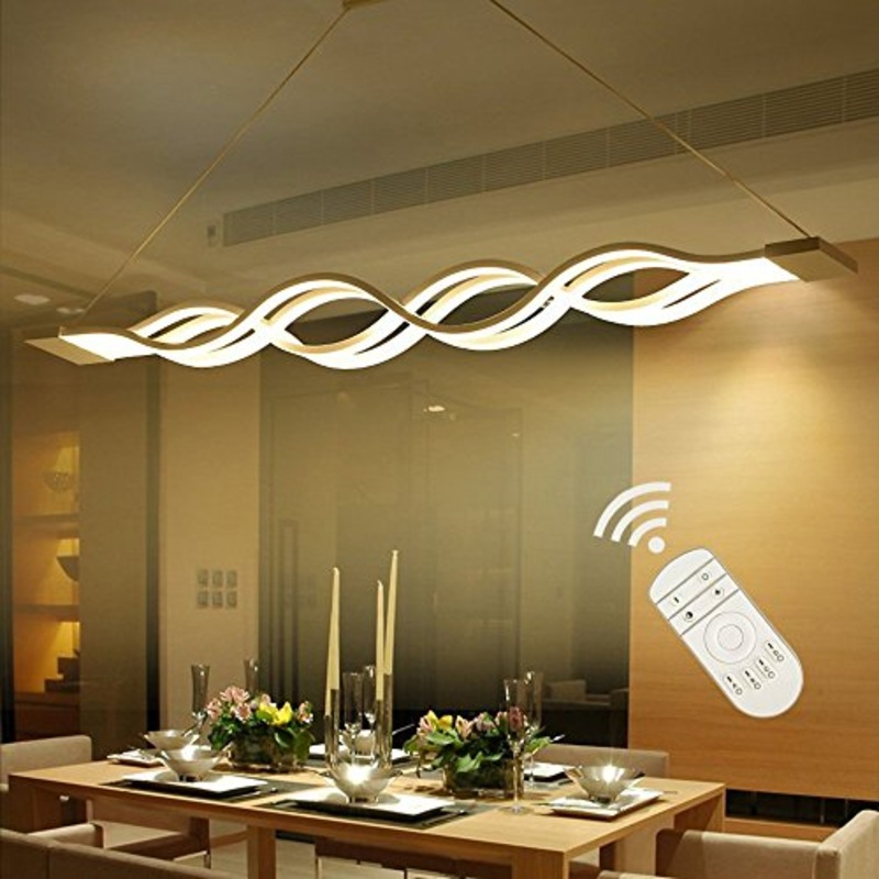Lampadari,Lampadario LED,Moderna Lampada a sospensione regolabile,LIUSUN LIULU 60W LED Lampadari a soffitto,3000K-6000K,Dimmerabile