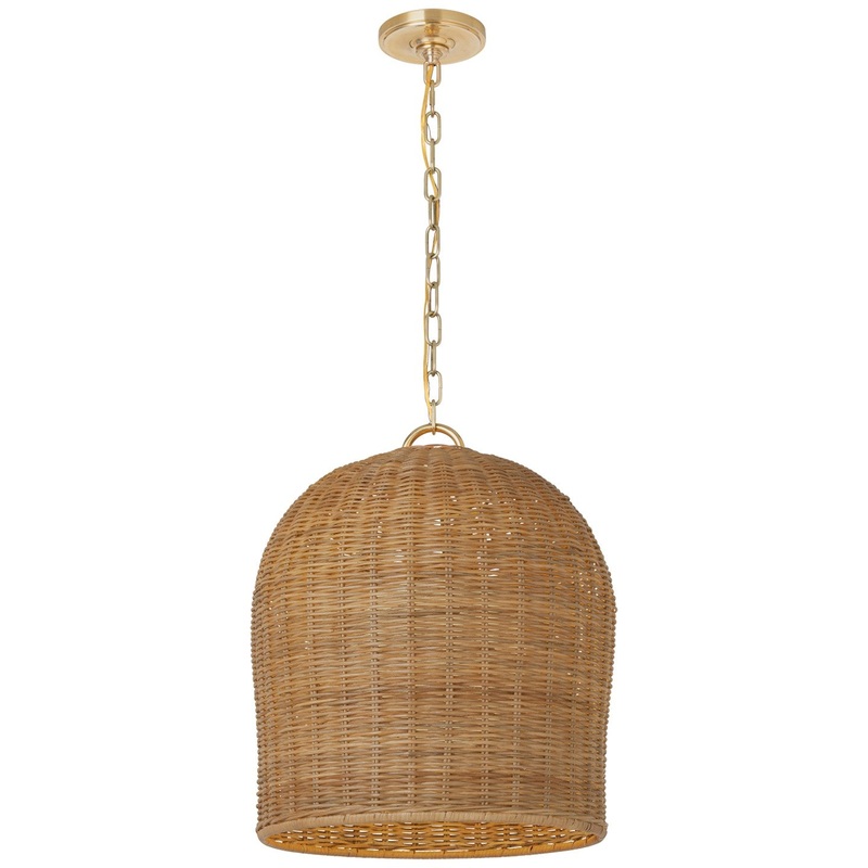 LED Pendant from the Nancy Collection in Soft Brass Finish by Visual Comfort Signature