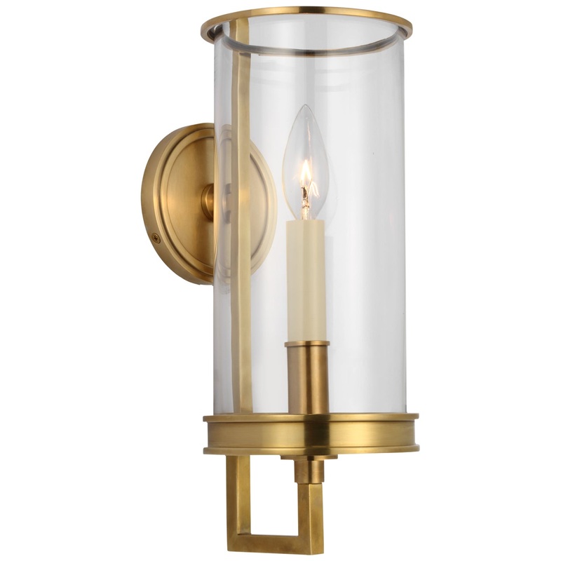 LED Wall Sconce from the Glendon Collection in Antique-Burnished Brass Finish by Visual Comfort Signature