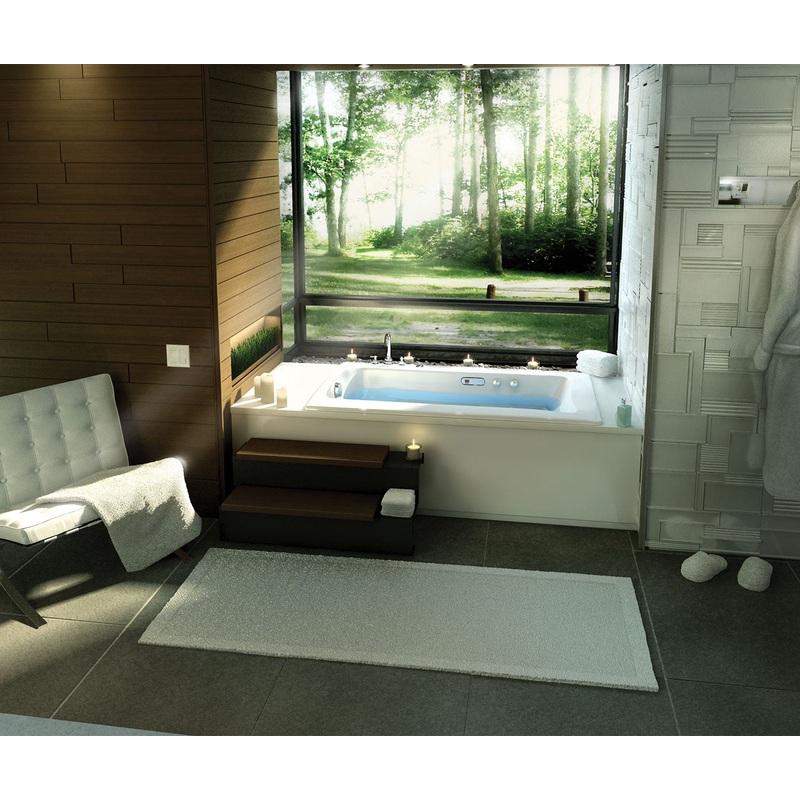 MAAX 105311-055-001-000 Release 6036 Acrylic Drop-in End Drain Aerofeel Bathtub in White