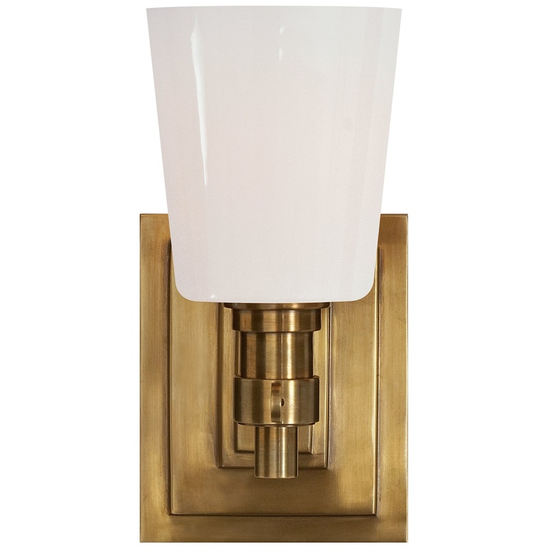 One Light Bath Sconce from the Bryant Bath Collection in Hand-Rubbed Antique Brass Finish by Visual Comfort Signature