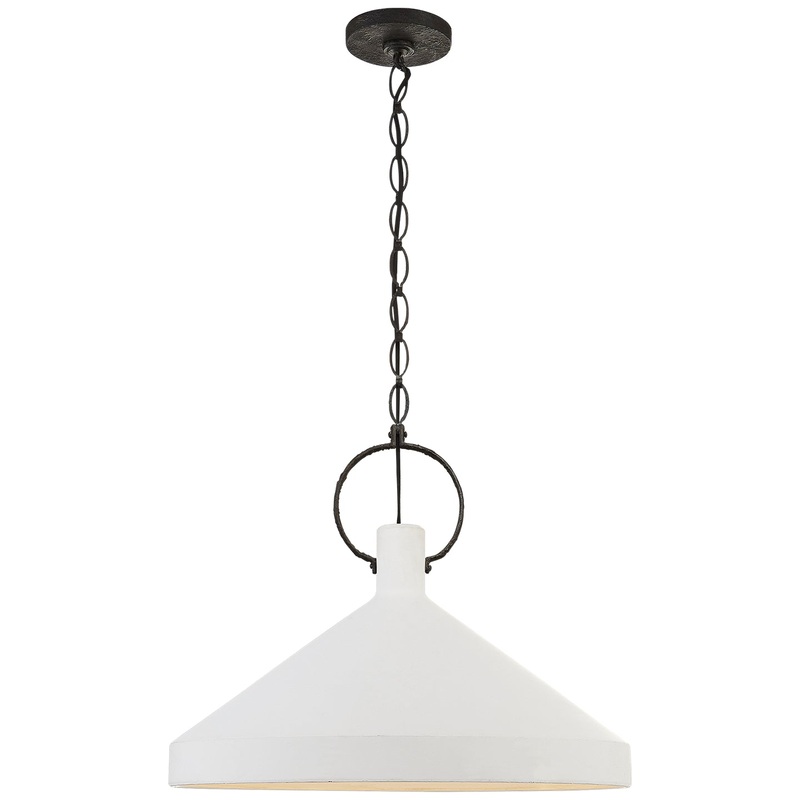One Light Pendant from the Limoges Collection in Natural Rust Finish by Visual Comfort Signature