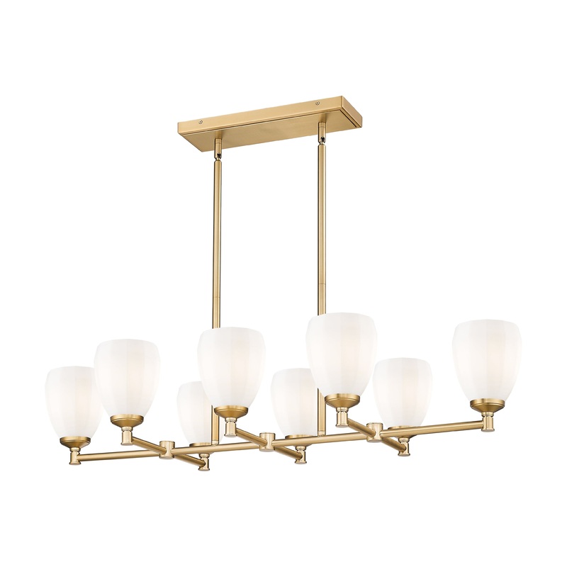 Oren 8-Light Linear Chandelier Modern Gold