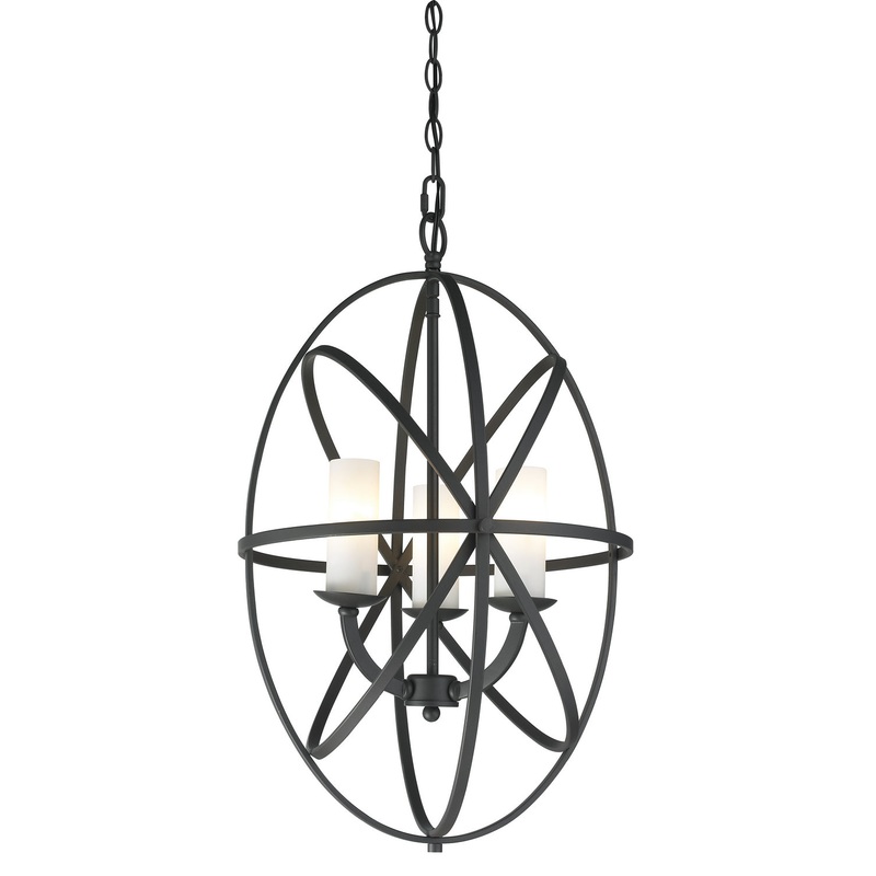 Three Light Pendant from the Aranya Collection in Bronze Finish by Z-Lite