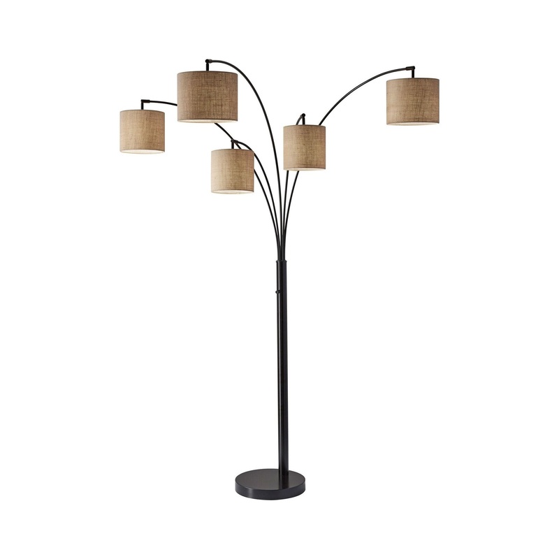 Trinity 5-Arm Arc Lamp Antique Bronze