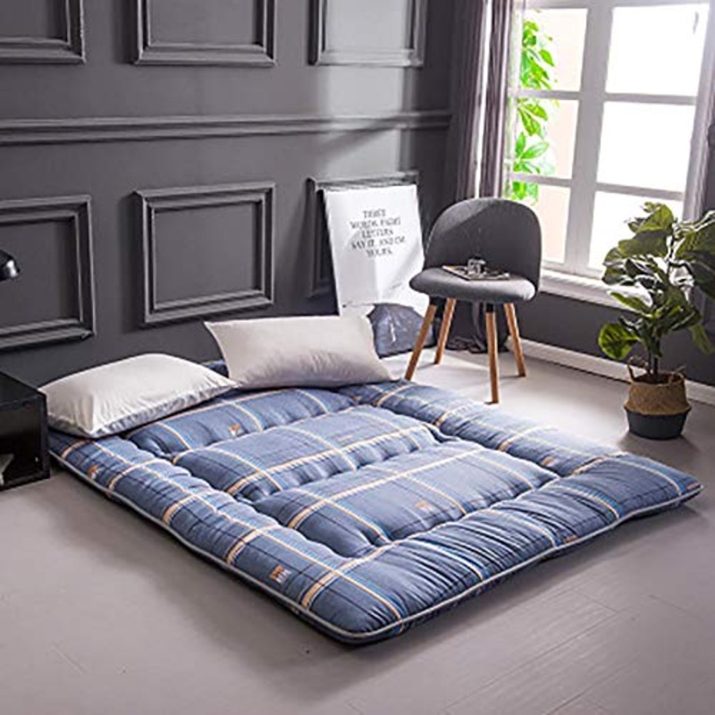 WSZGR Materasso Topper,Giapponese Pavimento Futon Materasso Tatami Pieghevole Tappetino Morbido Addensare Sleeping Pad per Campeggio F 120x200cm/47x79inch
