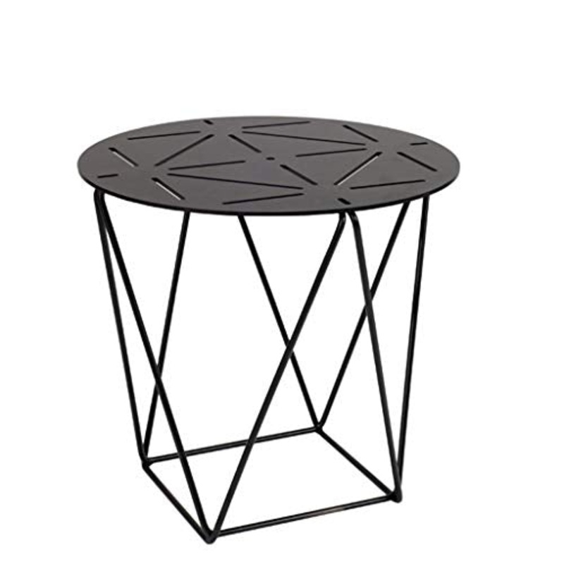 Yyqx Comodino Tavolino da Salotto con Balcone Geometrico, Semplice tavolino da Salotto Creativo in Ferro battuto Comodini Letto