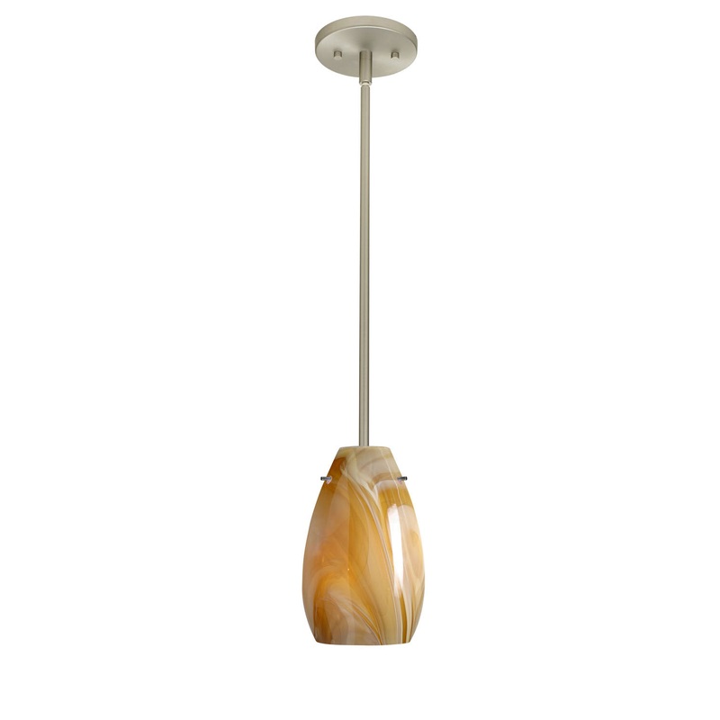 Besa 1TT-4126HN-SN Pera One Light Pendant Satin Nickel