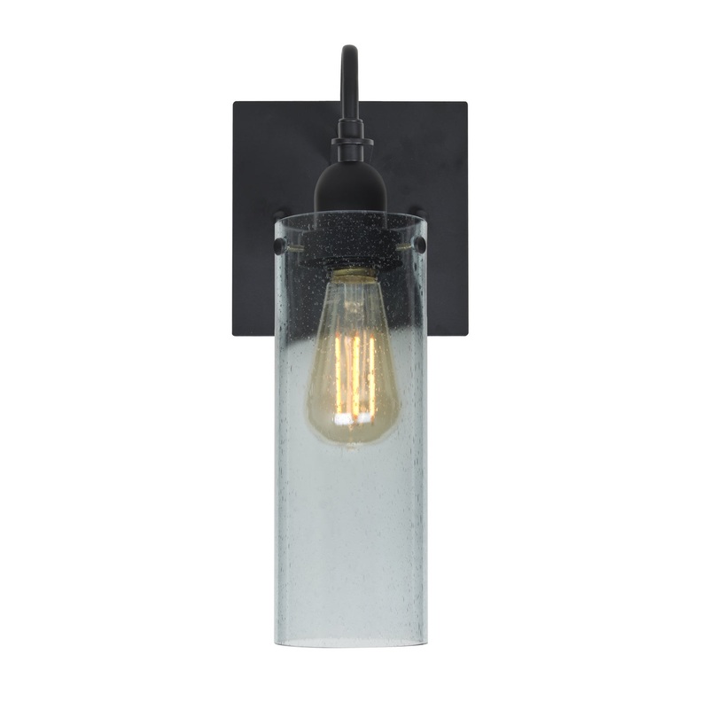 Besa 1WG-JUNI10BL-EDIL-BK Juni One Light Wall Sconce Black