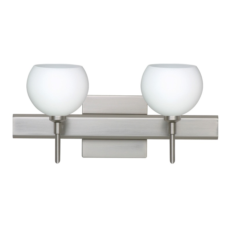 Besa 2SW-565807-SN-SQ Palla Two Light Wall Sconce Satin Nickel