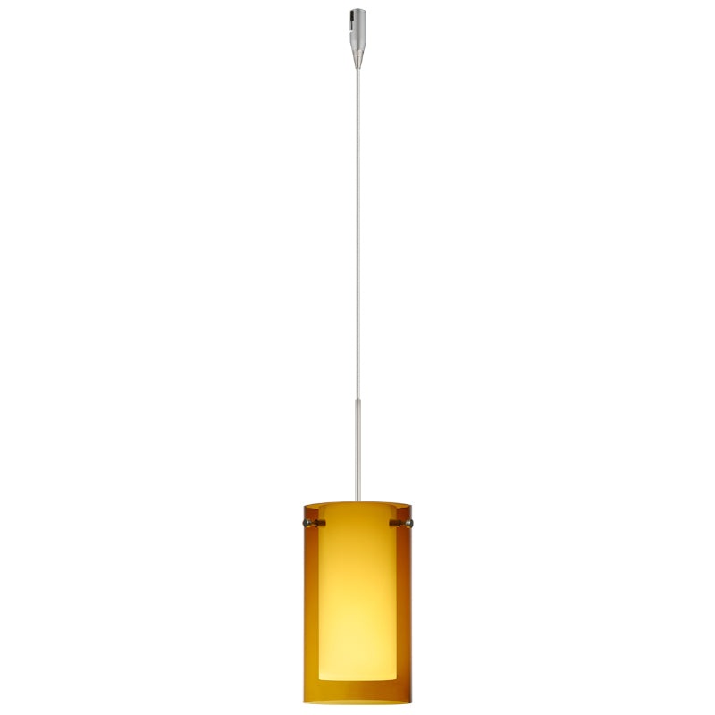 Besa RXP-G44007-SN Pahu One Light Pendant Satin Nickel